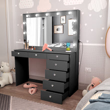 Boahaus Diana Makeup Vanity Desk with Built-in Lights, Storage & USB Ports | Premium Design (OSTK)