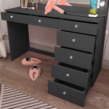 Boahaus Diana Makeup Vanity Desk with Built-in Lights, Storage & USB Ports | Premium Design (OSTK)