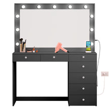 Boahaus Diana Makeup Vanity Desk with Built-in Lights, Storage & USB Ports | Premium Design (OSTK)