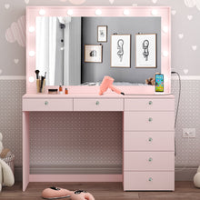 Boahaus Diana Makeup Vanity Desk with Built-in Lights, Storage & USB Ports | Premium Design (OSTK)