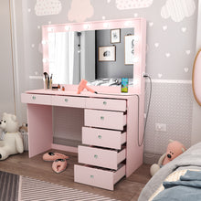 Boahaus Diana Makeup Vanity Desk with Built-in Lights, Storage & USB Ports | Premium Design (OSTK)