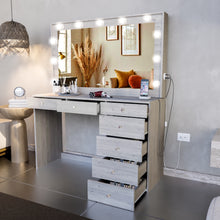 Boahaus Diana Makeup Vanity Desk with Built-in Lights, Storage & USB Ports | Premium Design (OSTK)