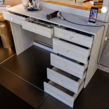 Boahaus Diana Makeup Vanity Desk with Built-in Lights, Storage & USB Ports | Premium Design (OSTK)