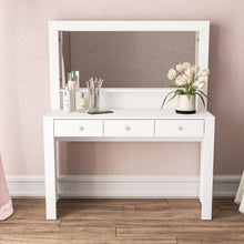 Boahaus Calypso Makeup Vanity Desk with Wide Mirror & Storage | White Premium Design