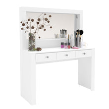Boahaus Calypso Makeup Vanity Desk with Wide Mirror & Storage | White Premium Design