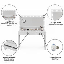 Boahaus Calliope Lighted Vanity Mirror with Three Drawers | White Premium Design