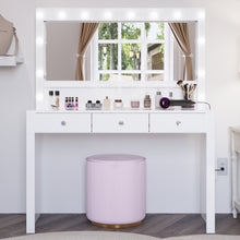Boahaus Calliope Lighted Vanity Mirror with Three Drawers | White Premium Design