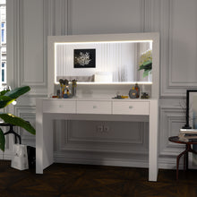 Boahaus Enid Lighted Vanity Mirror with Three Drawers | White Elegance Redefined