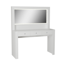 Boahaus Enid Lighted Vanity Mirror with Three Drawers | White Elegance Redefined