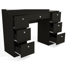Boahaus Venus Makeup Vanity Table with Glass Top & Power Outlet | Elegance Redefined