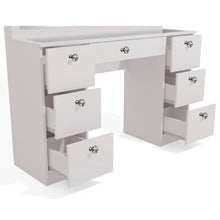 Boahaus Venus Makeup Vanity Table with Glass Top & Power Outlet | Elegance Redefined