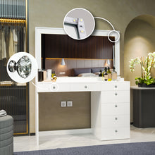 Boahaus Selene Lighted Vanity Table with Customizable LED Strip | Premium Design (OSTK)
