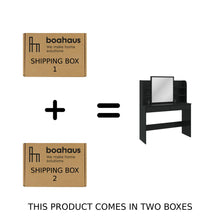 Boahaus Cixi Lighted Vanity Desk with Customizable Knobs | Black Elegance Redefined