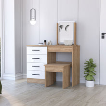 Boahaus Tyche Dressing Table with Storage Drawers, Mirror & Stool | Elegance Redefined