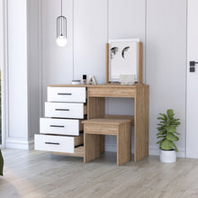 Boahaus Tyche Dressing Table with Storage Drawers, Mirror & Stool | Elegance Redefined