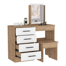 Boahaus Tyche Dressing Table with Storage Drawers, Mirror & Stool | Elegance Redefined