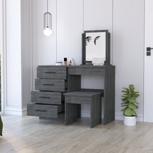 Boahaus Tyche Dressing Table with Storage Drawers, Mirror & Stool | Elegance Redefined