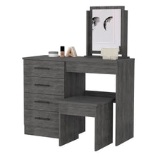 Boahaus Tyche Dressing Table with Storage Drawers, Mirror & Stool | Elegance Redefined