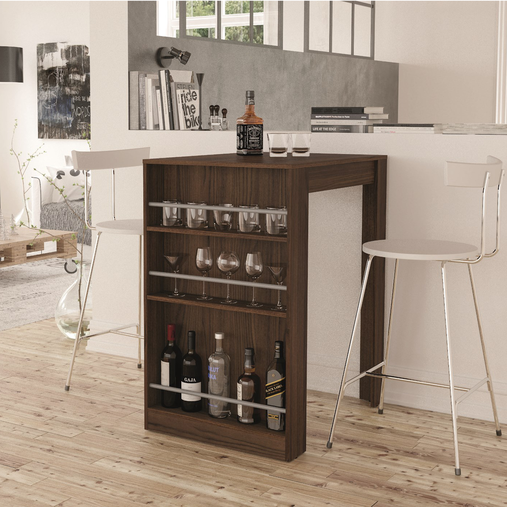 High top table with wine rack deals