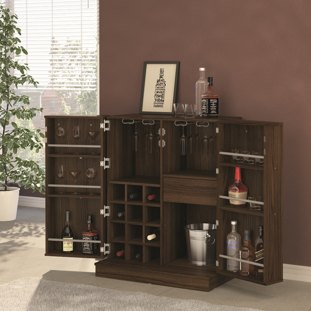 Boahaus expandable bar cabinet with wine storage deals