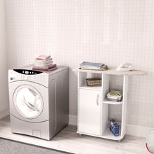 Boahaus Berlin Ironing Cabinet with Storage Shelves | White Premium Design