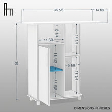 Boahaus Berlin Ironing Cabinet with Storage Shelves | White Premium Design