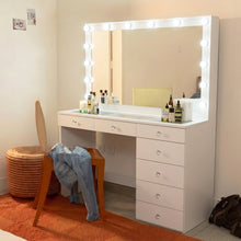 Jane Vanity Desk with Add-On Lighted Mirror