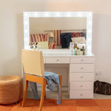 Jane Vanity Desk with Add-On Lighted Mirror