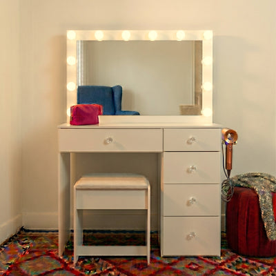 Venecia Lighted Makeup Vanity Desk