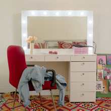 Luna Lighted Makeup Vanity Desk