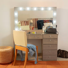 Luna Lighted Makeup Vanity Desk