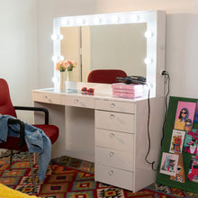 Luna Lighted Makeup Vanity Desk