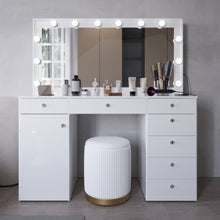 Jezebel Lighted Vanity Table with Glass Top