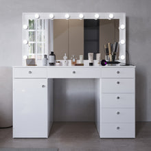 Jezebel Lighted Vanity Table with Glass Top
