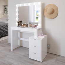 Boahaus Aurora Lighted Vanity Mirror and Three Drawers | White Premium Design