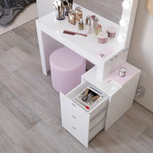 Boahaus Aurora Lighted Vanity Mirror and Three Drawers | White Premium Design