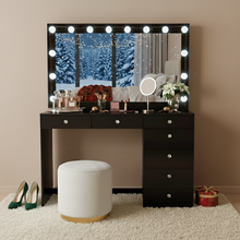 Boahaus Diana Makeup Vanity Desk with Built-in Lights, Storage & USB Ports | Premium Design