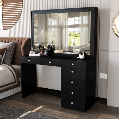 Boahaus Joan Makeup Vanity Desk with Mirror & Ample Storage | Premium Design