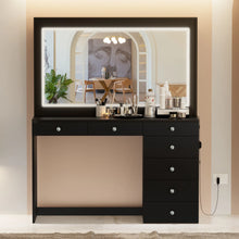 Boahaus Selene Lighted Vanity Table with Customizable LED Strip | Premium Design