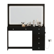 Boahaus Selene Lighted Vanity Table with Customizable LED Strip | Premium Design