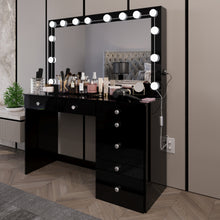 Boahaus Diana Makeup Vanity Desk with Built-in Lights, Storage & USB Ports | Premium Design