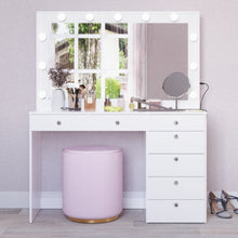 Boahaus Diana Makeup Vanity Desk with Built-in Lights, Storage & USB Ports | Premium Design