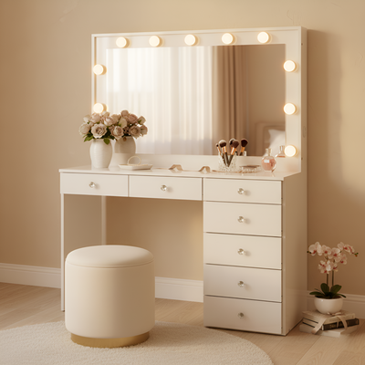 Diana Makeup Lighted Vanity Desk | Premium Design