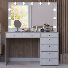 Boahaus Diana Makeup Vanity Desk with Built-in Lights, Storage & USB Ports | Premium Design