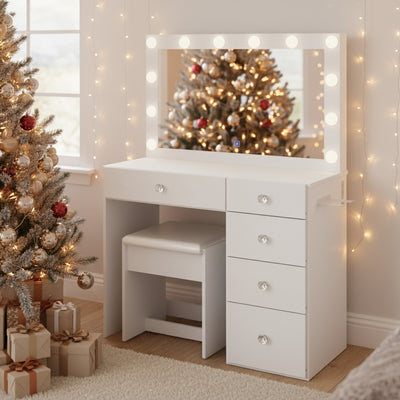 Venecia Lighted Makeup Vanity Desk
