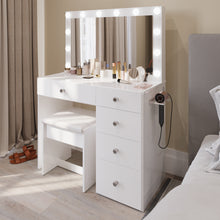 Venecia Lighted Makeup Vanity Desk