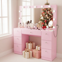 Freya Lighted Makeup Vanity Desk