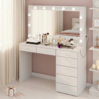 Serena Lighted Makeup Vanity Desk