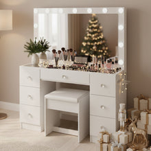 Yara Lighted Makeup Vanity Desk
