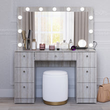 Yara Lighted Makeup Vanity Desk